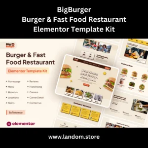 BigBurger – Burger & Fast Food Restaurant Elementor Template Kit
