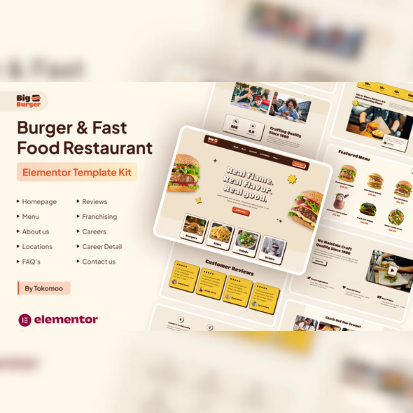 BigBurger – Burger & Fast Food Restaurant Elementor Template Kit 1 BigBurger – Burger & Fast Food Restaurant Elementor Template Kit
