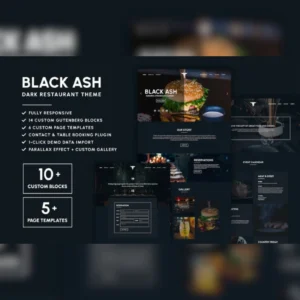 Black Ash – Dark Restaurant WordPress Theme