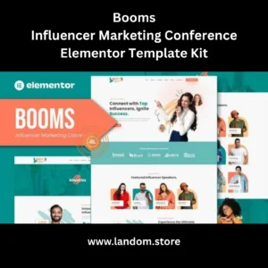 Booms – Influencer Marketing Conference Elementor Template Kit