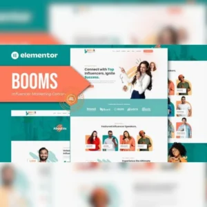 Booms – Influencer Marketing Conference Elementor Template Kit