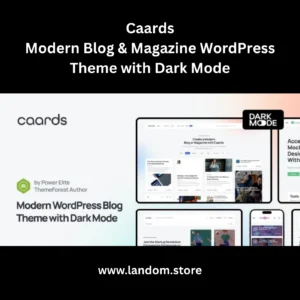 Caards – Modern Blog & Magazine WordPress Theme with Dark Mode