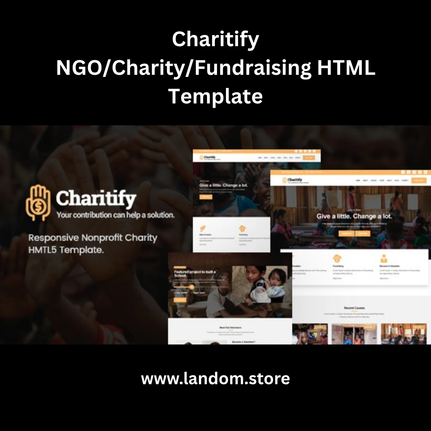 Charitify – NGO/Charity/Fundraising HTML Template 1 Charitify – NGO/Charity/Fundraising HTML Template