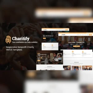Charitify – NGO/Charity/Fundraising HTML Template