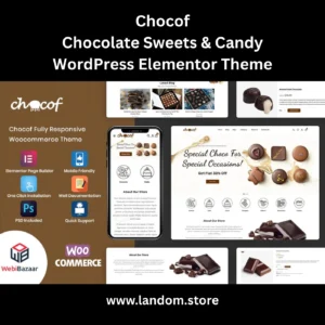 Chocof – Chocolate Sweets & Candy WordPress Elementor Theme