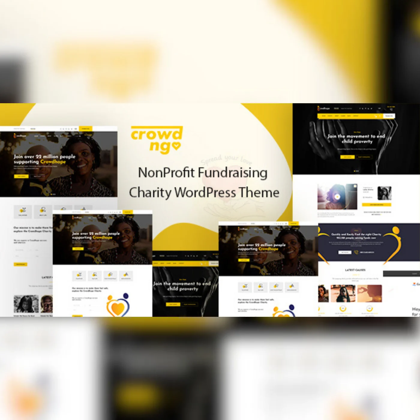 Crowdngo – Fundraising Charity WordPress Theme 1 Crowdngo – Fundraising Charity WordPress Theme