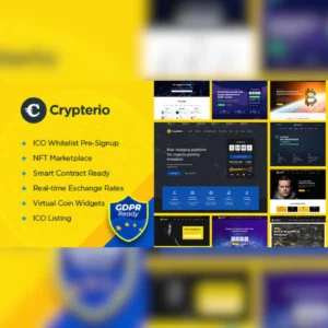 Crypterio – ICO Landing Page and Cryptocurrency WordPress Theme