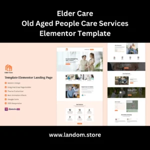 Elder Care – Old Aged People Care Services Elementor Template