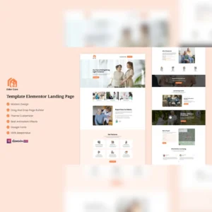Elder Care – Old Aged People Care Services Elementor Template