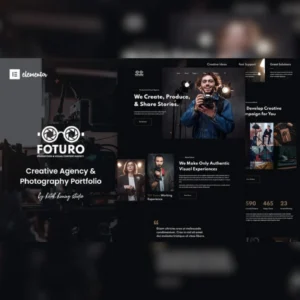 Foturo – Photography Portfolio & Creative Agency Elementor Template Kit