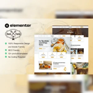 HoniFarm – Honey Bee Farm Elementor Template Kit