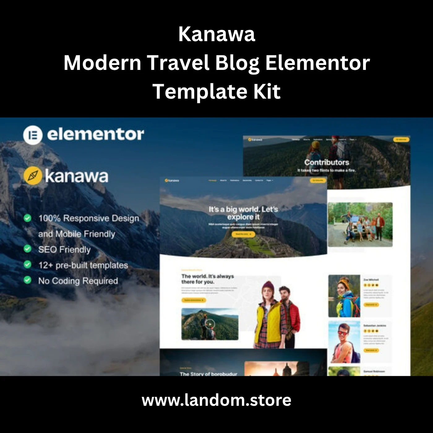 Kanawa – Modern Travel Blog Elementor Template Kit 1 Kanawa – Modern Travel Blog Elementor Template Kit