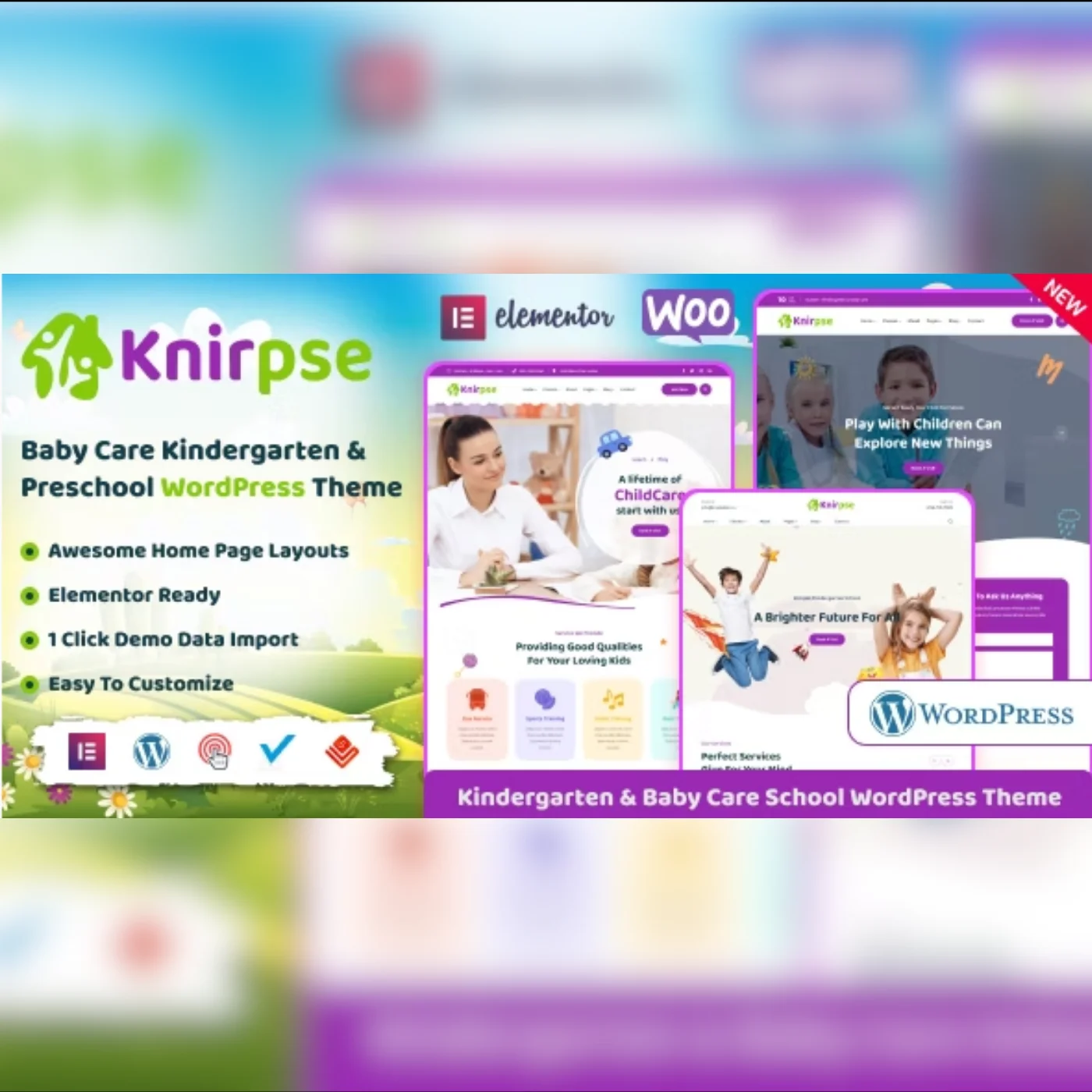 Knirpse – Kindergarten, School & Baby Care WordPress Theme 1 Knirpse – Kindergarten, School & Baby Care WordPress Theme