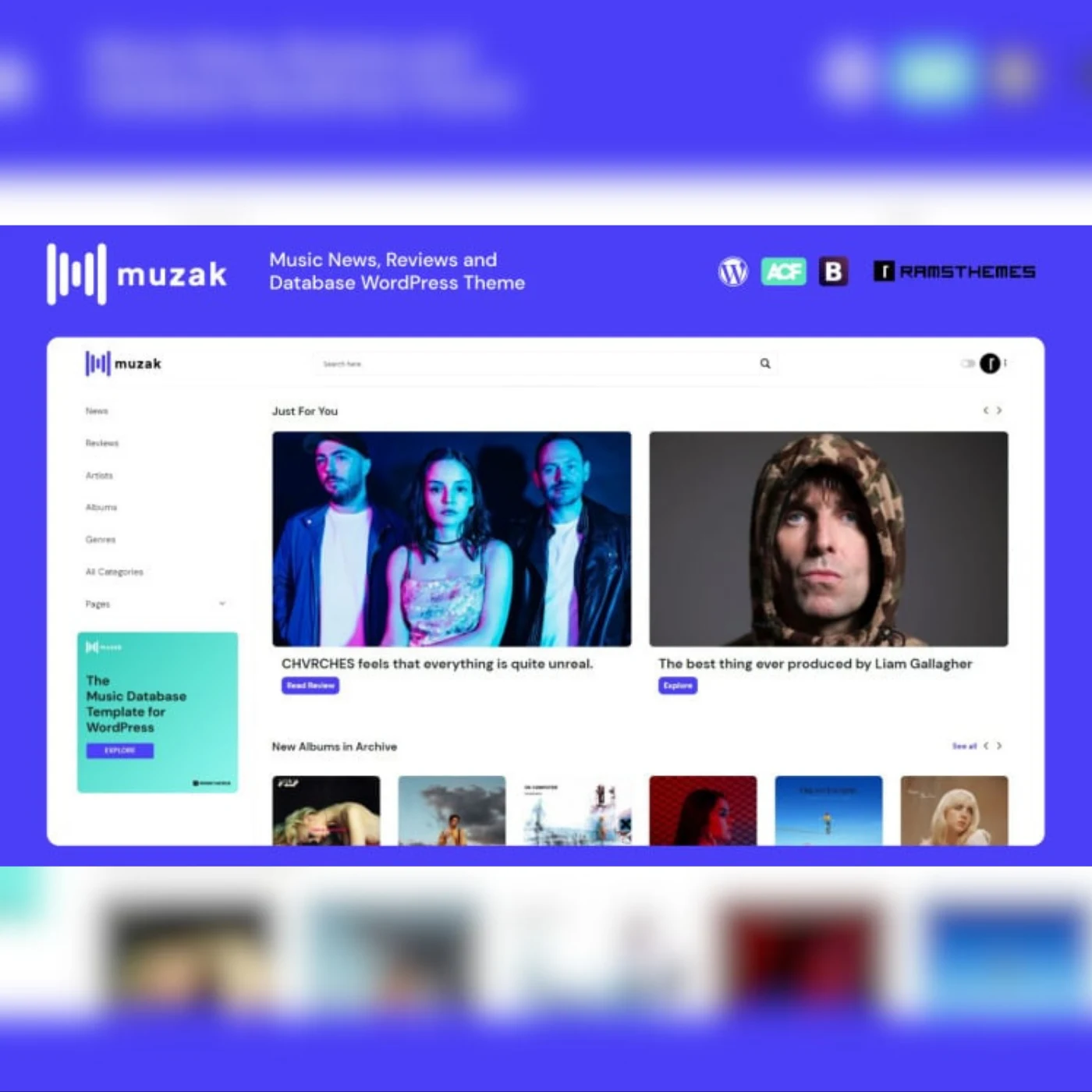 MUZAK – Music News, Reviews, Blog and Database WordPress Theme 1 MUZAK – Music News, Reviews, Blog and Database WordPress Theme
