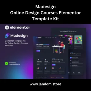 Madesign – Online Design Courses Elementor Template Kit