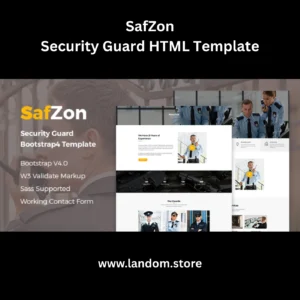 SafZon – Security Guard HTML Template