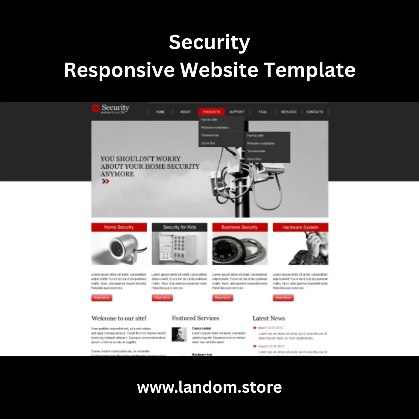 Security Responsive Website Template 1 Security Responsive Website Template