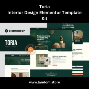 Toria – Interior Design Elementor Template Kit