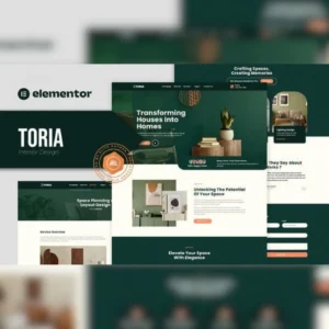 Toria – Interior Design Elementor Template Kit